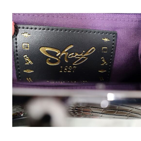 Sharif Leather Kiss Lock Convertible Crossbody Bag - Picture 5 of 5